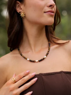 Dawn Pearl Tiger's Eye Set