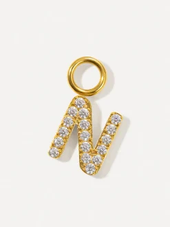 Dazzling Letter Ohrring-Charms