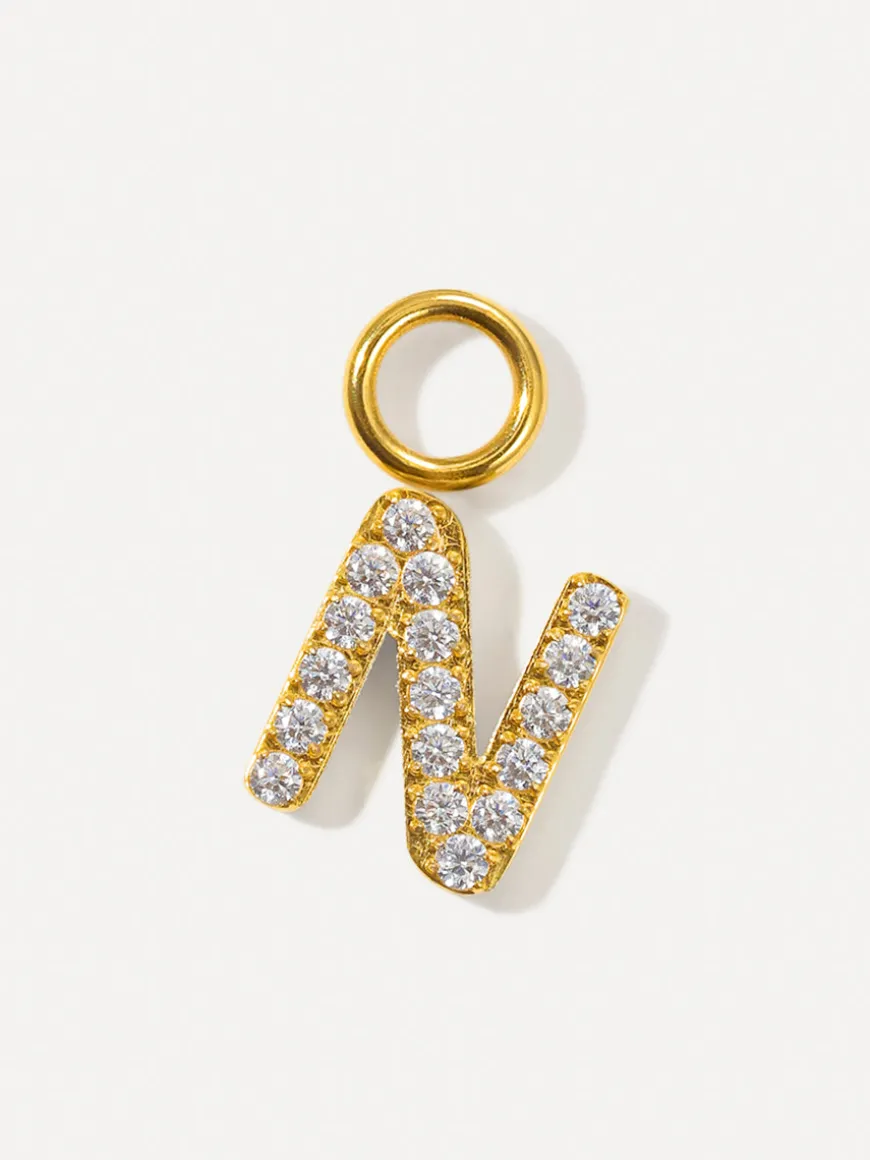 Dazzling Letter Ohrring-Charms