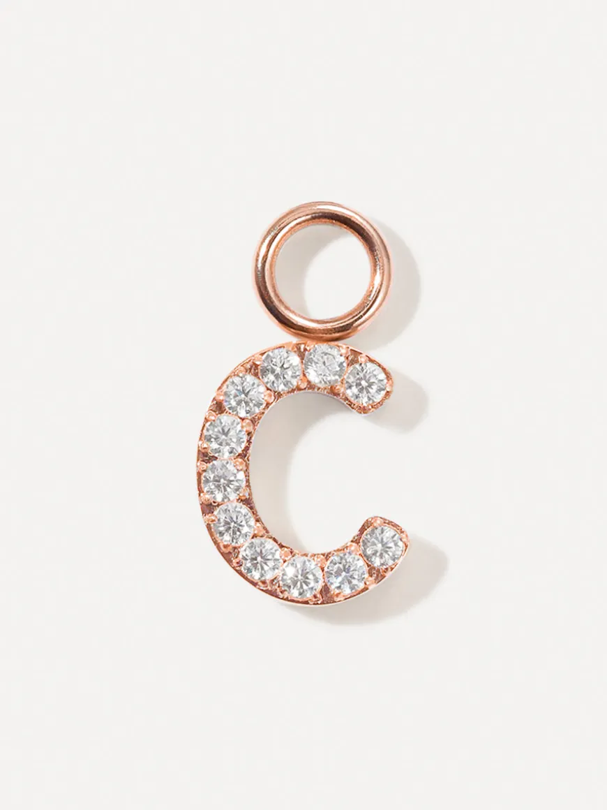 Dazzling Letter Ohrring-Charms