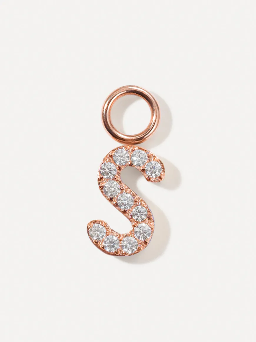 Dazzling Letter Ohrring-Charms