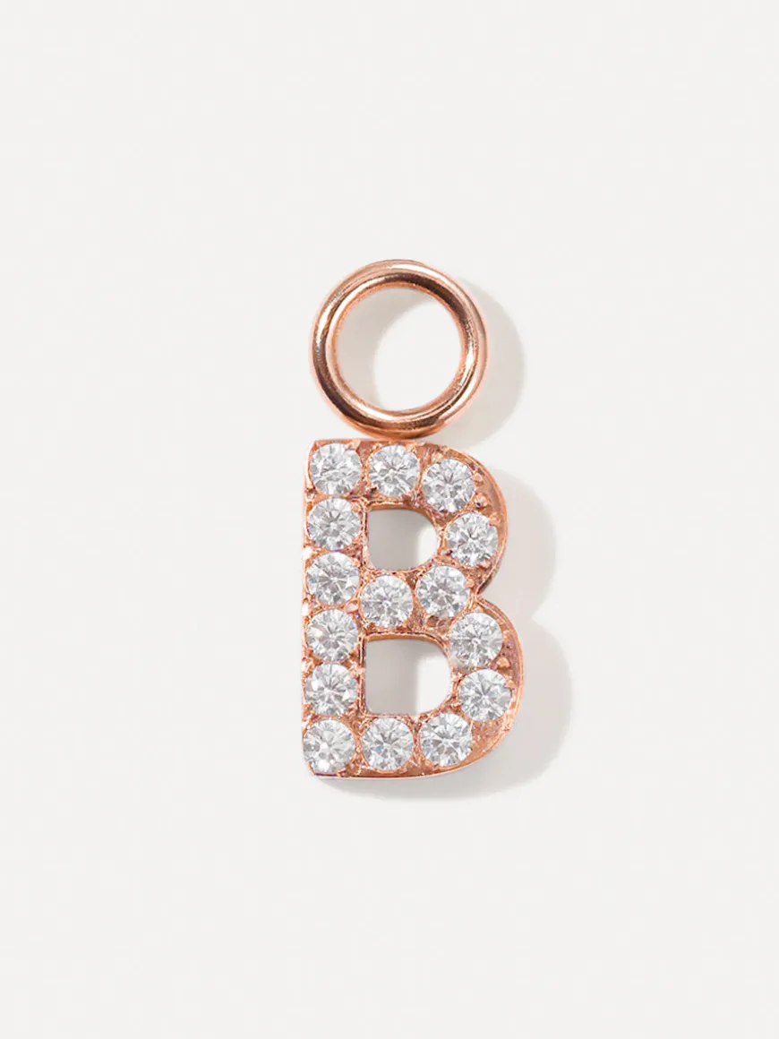 Dazzling Letter Ohrring-Charms