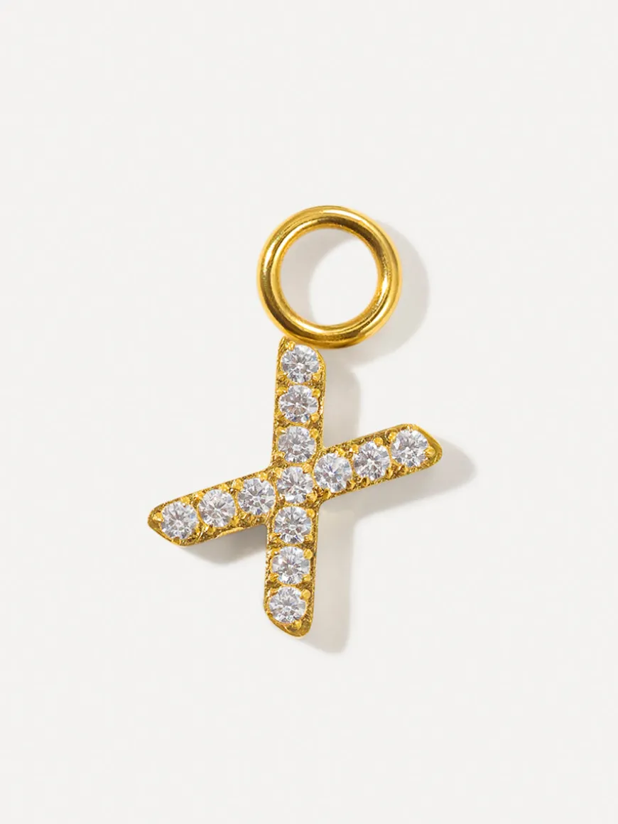 Dazzling Letter Ohrring-Charms
