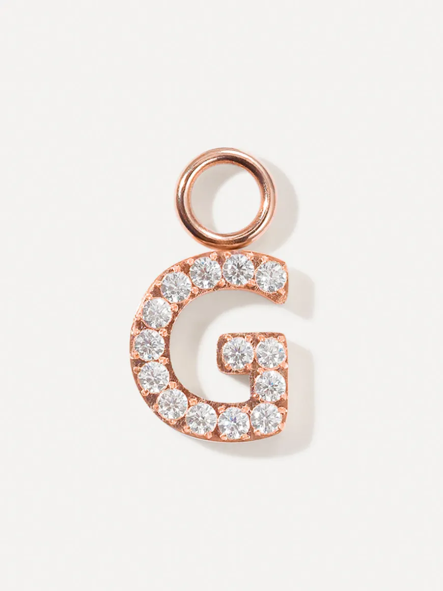 Dazzling Letter Ohrring-Charms