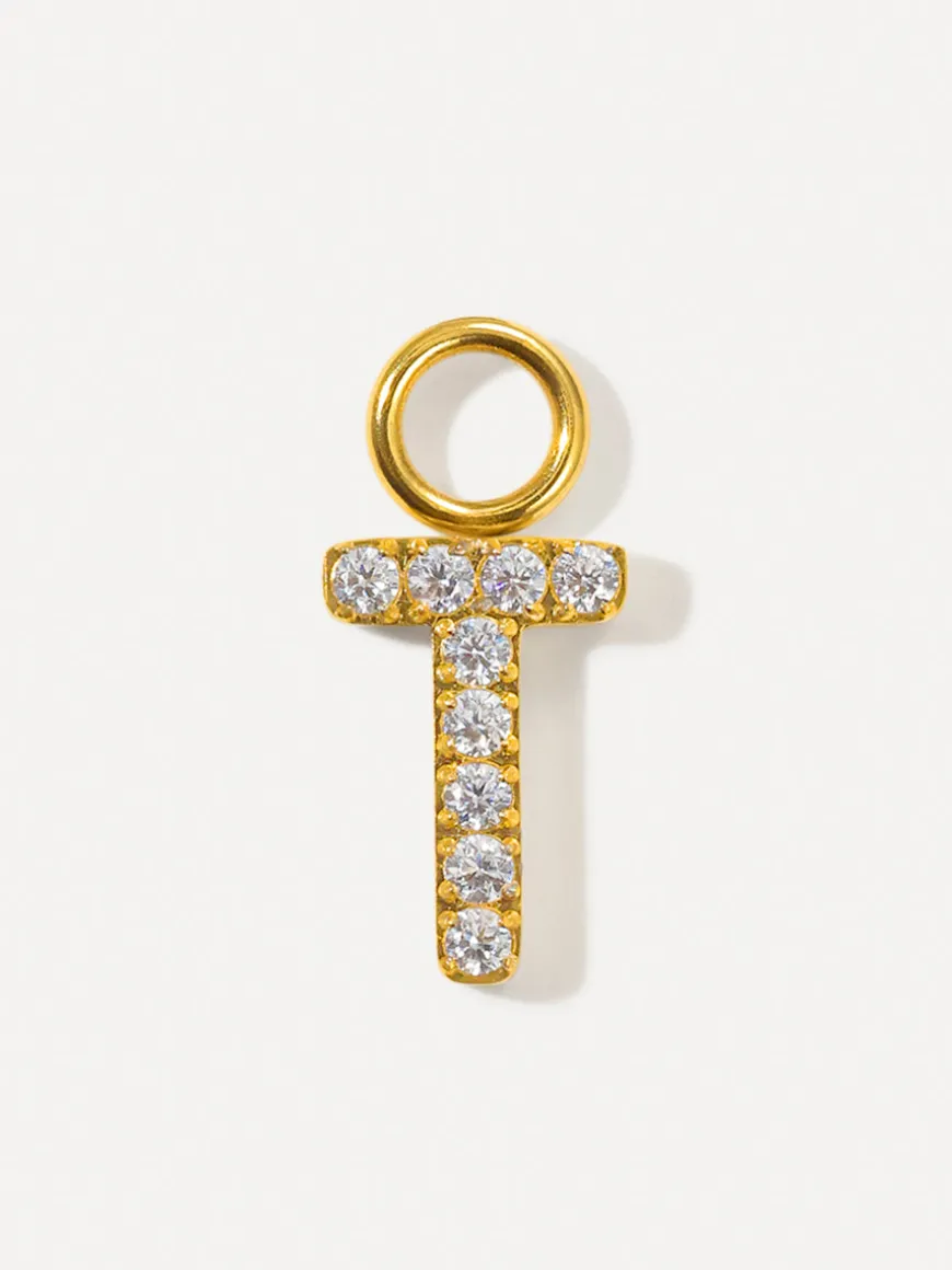 Dazzling Letter Ohrring-Charms