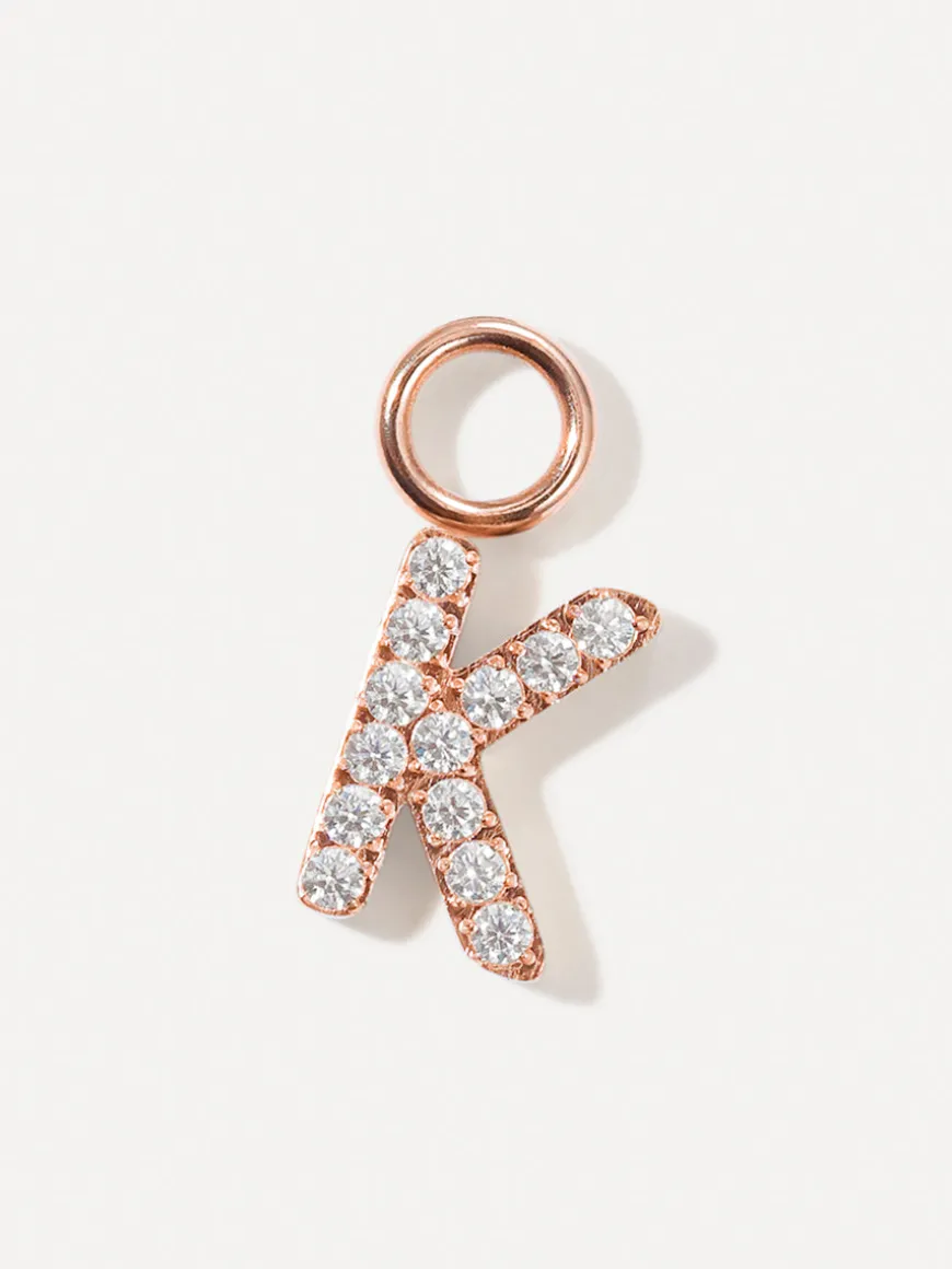 Dazzling Letter Ohrring-Charms