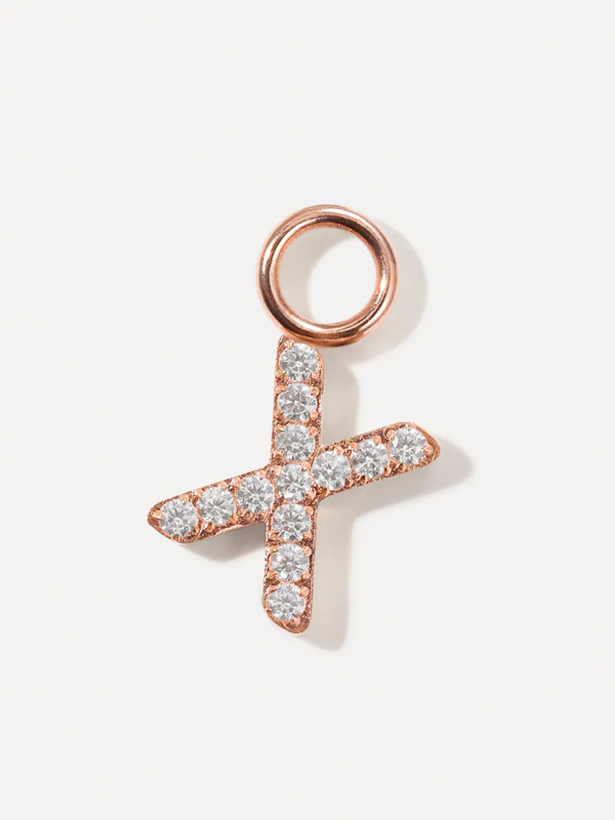 Dazzling Letter Ohrring-Charms