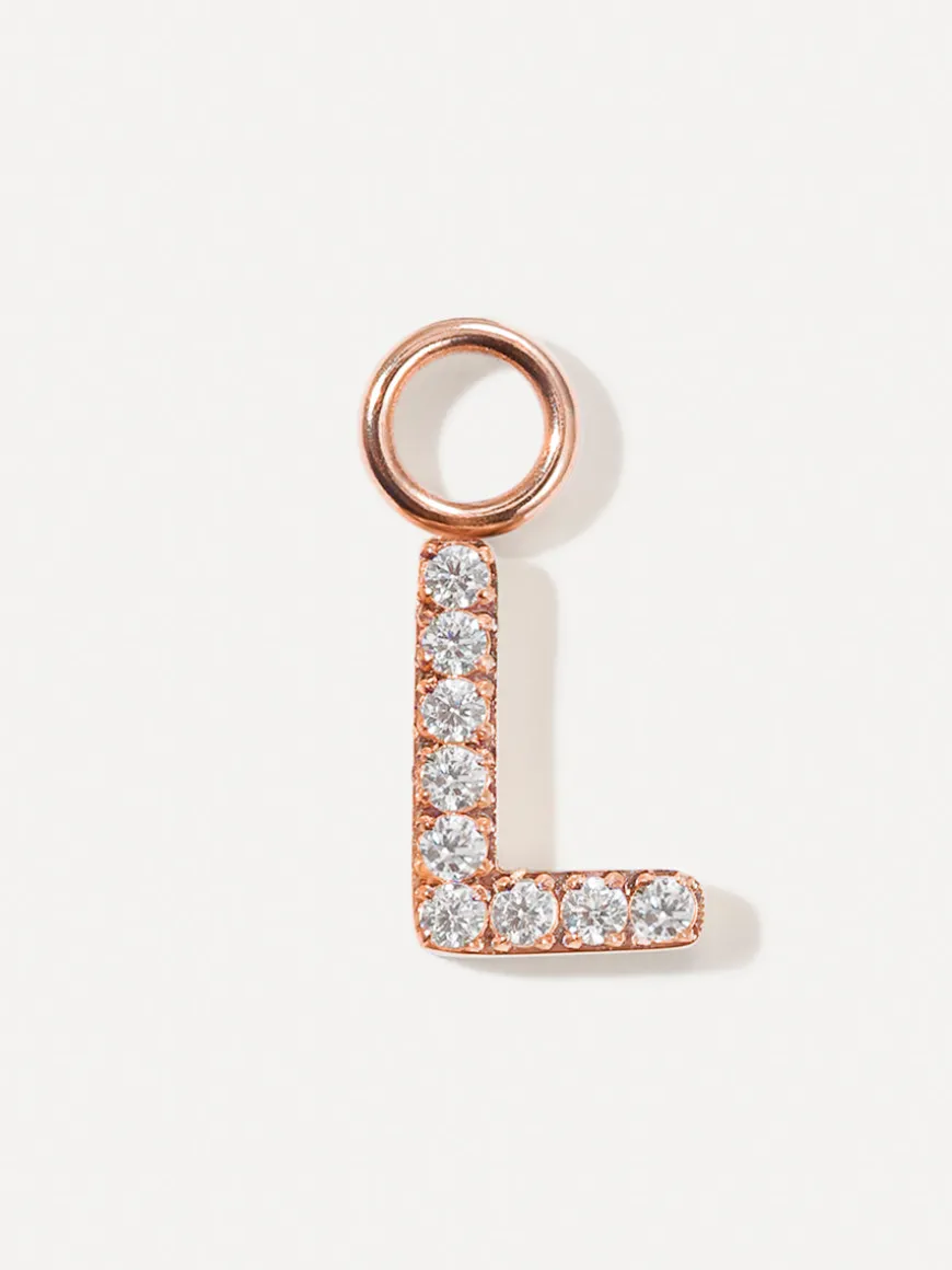 Dazzling Letter Ohrring-Charms