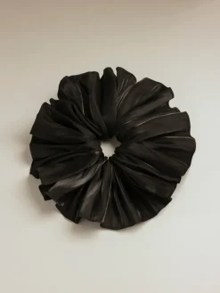 Delicate Wave Black Scrunchie