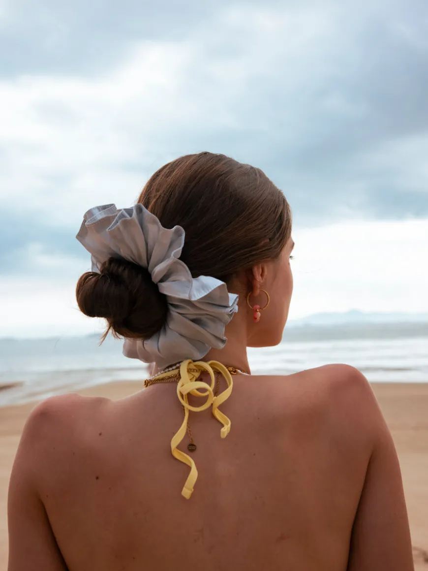 Delicate Wave Pink Scrunchie