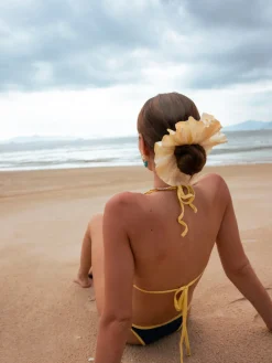 Delicate Wave White Scrunchie