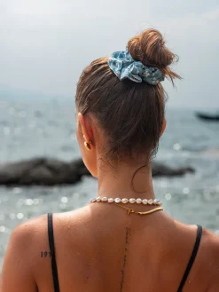 Denim Fairy Scrunchie Blue
