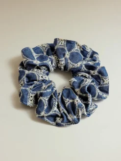 Denim Fairy Scrunchie Dark Blue