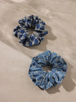 Denim Fairy Scrunchie Dark Blue