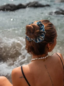 Denim Fairy Scrunchie Dark Blue