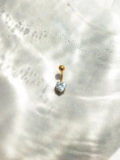 Diamond Heart Bauchnabelpiercing