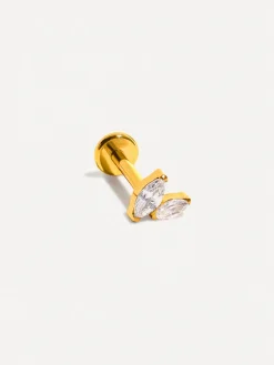 Double Marquise Leaf Titan Piercing