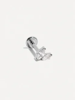 Double Marquise Leaf Titan Piercing