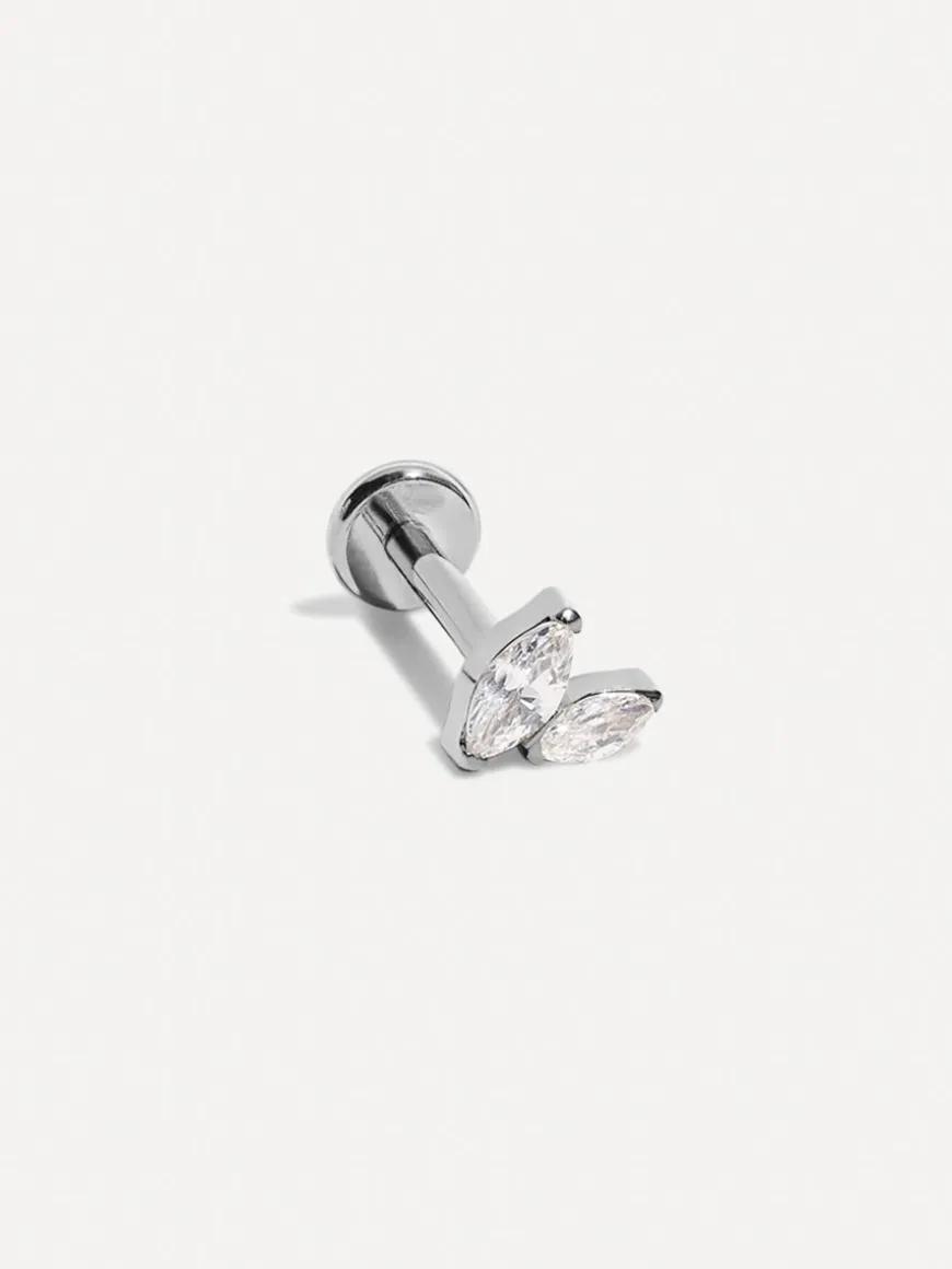 Double Marquise Leaf Titan Piercing