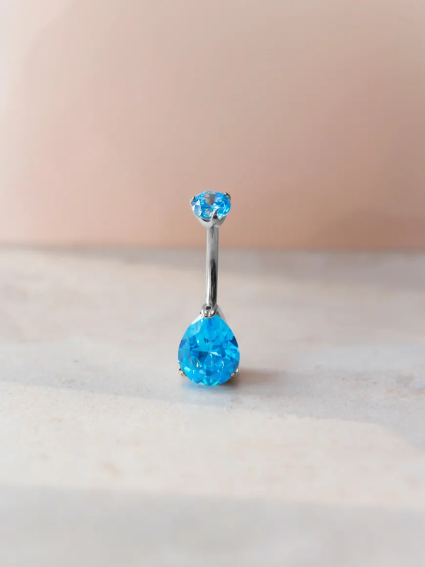 Dreamy Glow Azure Titan Bauchnabelpiercing
