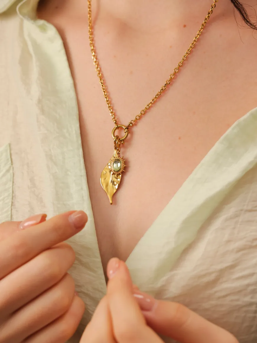 Elegant Leaf Ketten-Charm