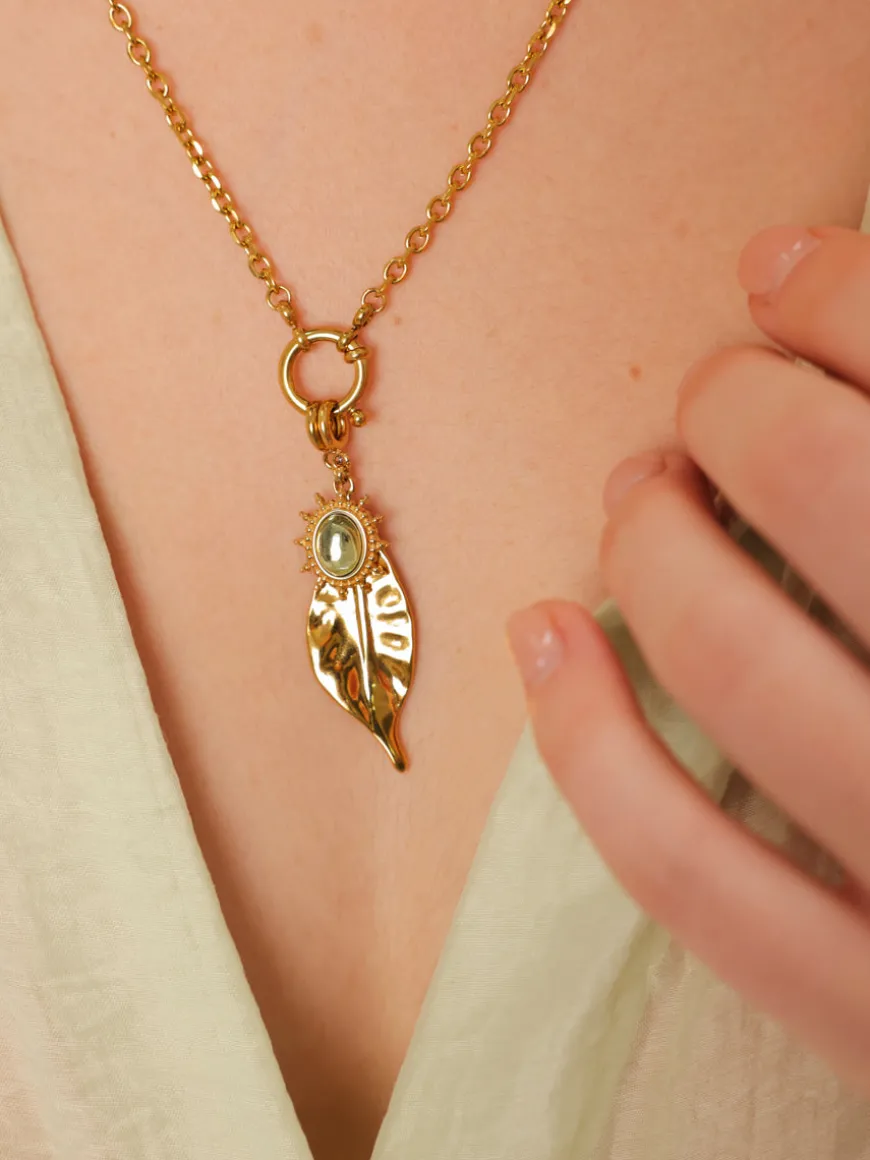 Elegant Leaf Ketten-Charm