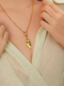 Elegant Leaf Ketten-Charm
