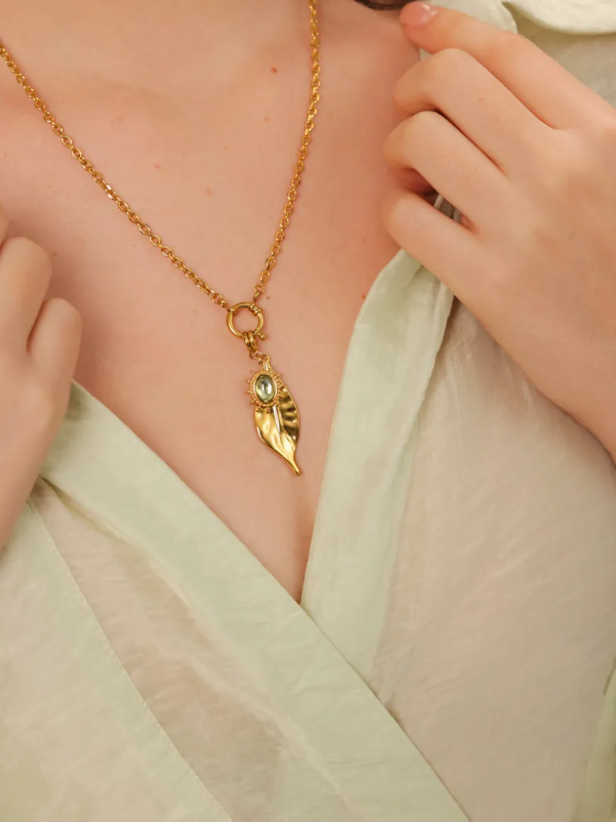Elegant Leaf Ketten-Charm
