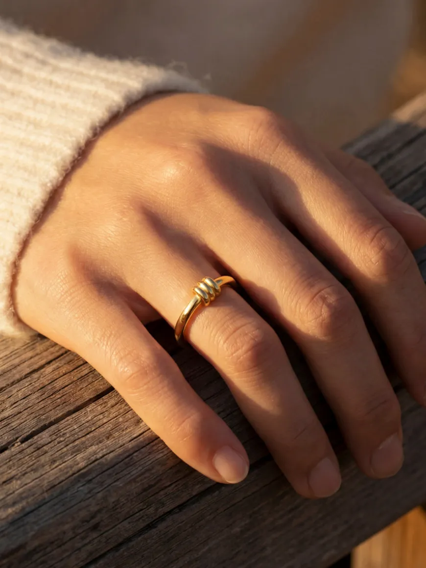 Elegant Trio Loop Ring