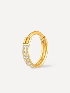 Eternity Glowing Double Hoop Titan Piercing