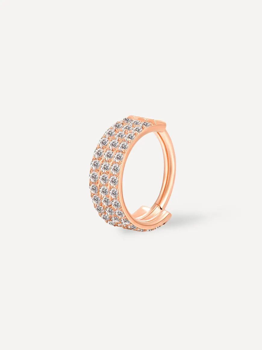 Eternity Glowing Triple Hoop Titan Piercing
