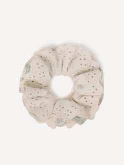 Floral Blue Scrunchie