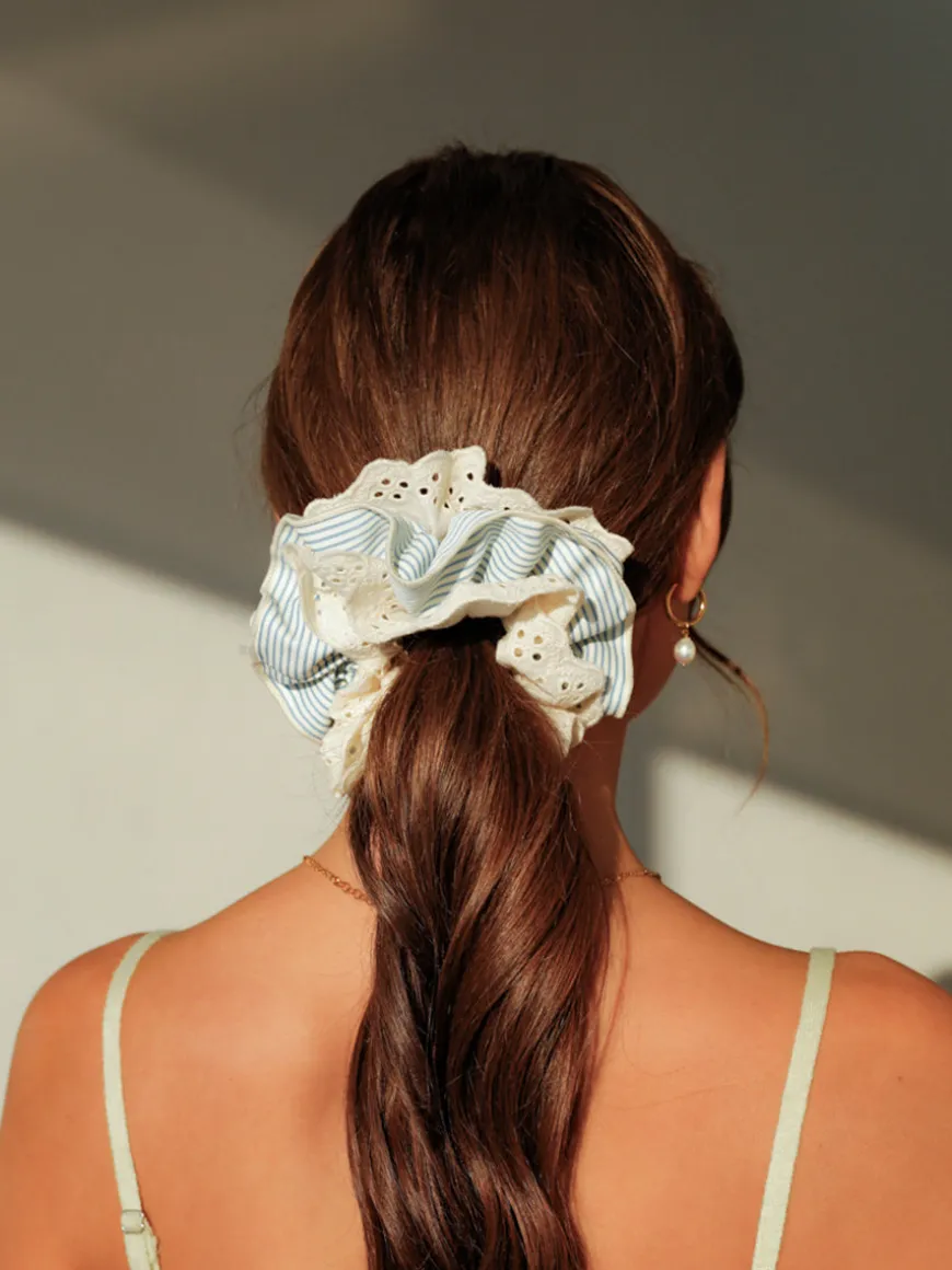 Floral Yellow Scrunchie