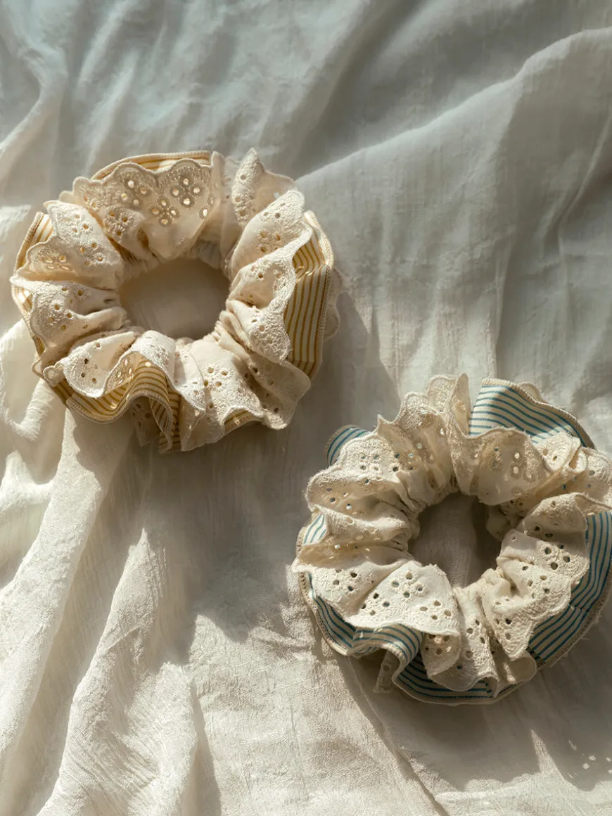 Floral Yellow Scrunchie