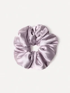 Fluffy Touch Pure Silk Scrunchie Light Purple