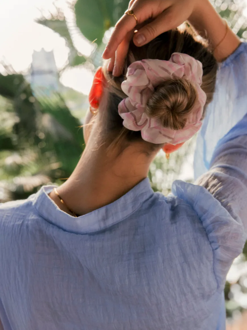 Fresh Wave Pink Scrunchie
