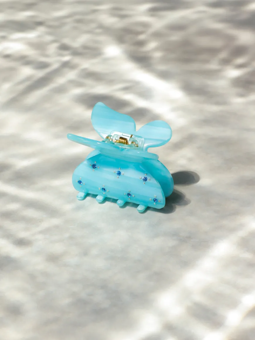 Gleam Butterfly Light Blue Haarklammer