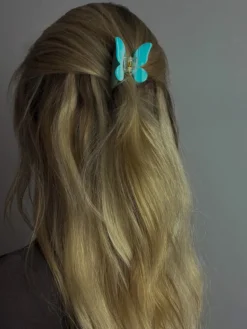 Gleam Butterfly Light Blue Haarklammer