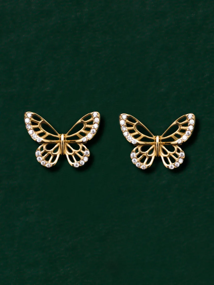Glittering Butterfly Ohrringe