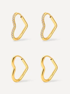 Glow & Grit Open Heart Ohrringe Set