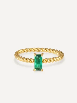 Green Precious Twist Ring
