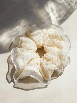 Honey Lace Scrunchie White