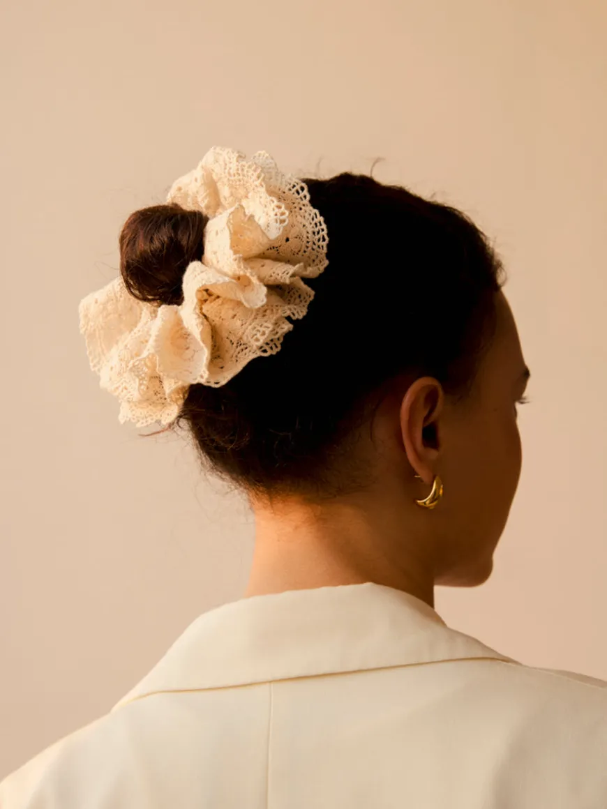 Lace Bloom Scrunchie