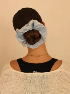 Lace Breeze Blue Scrunchie