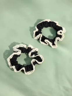 Lace Kiss Set Scrunchie Black