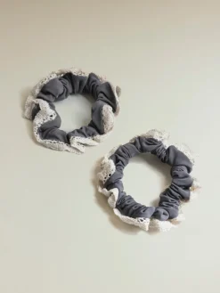 Lace Kiss Set Scrunchie Grey