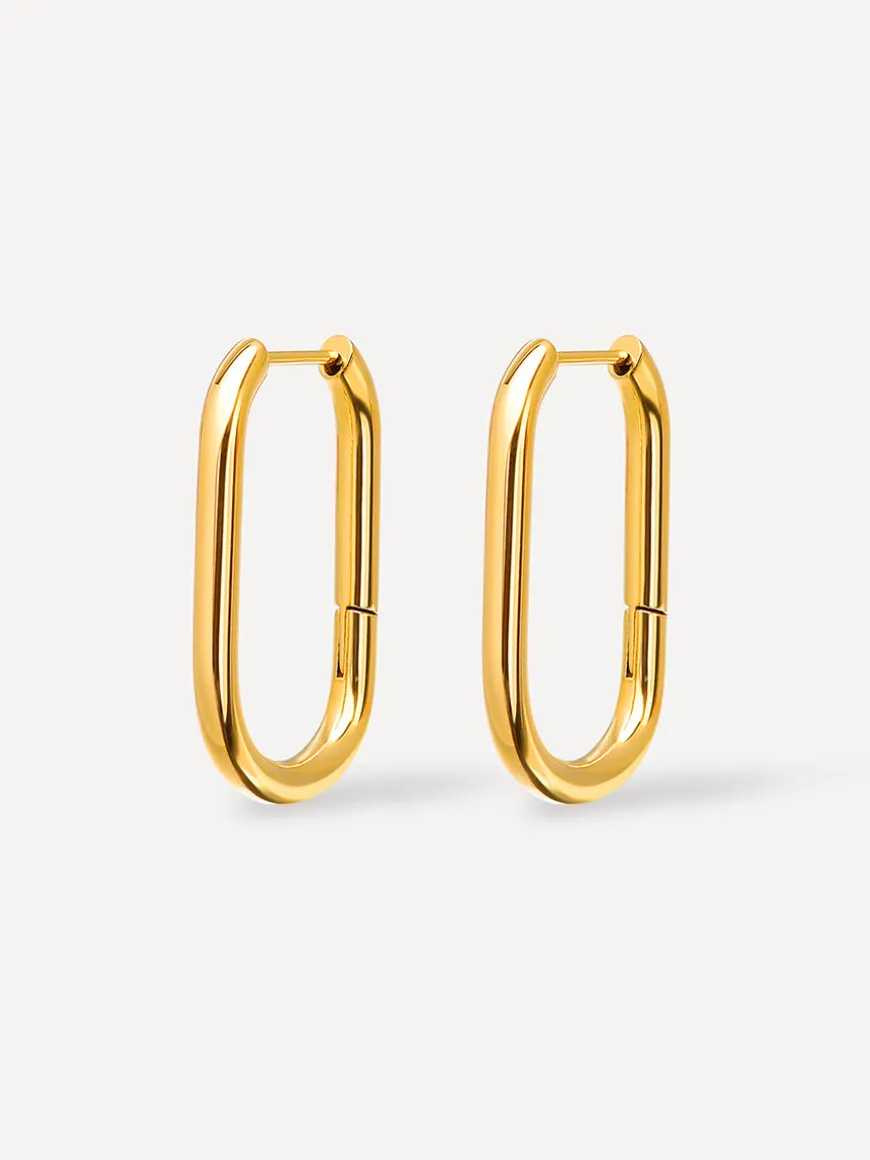Large U Hoop Ohrringe