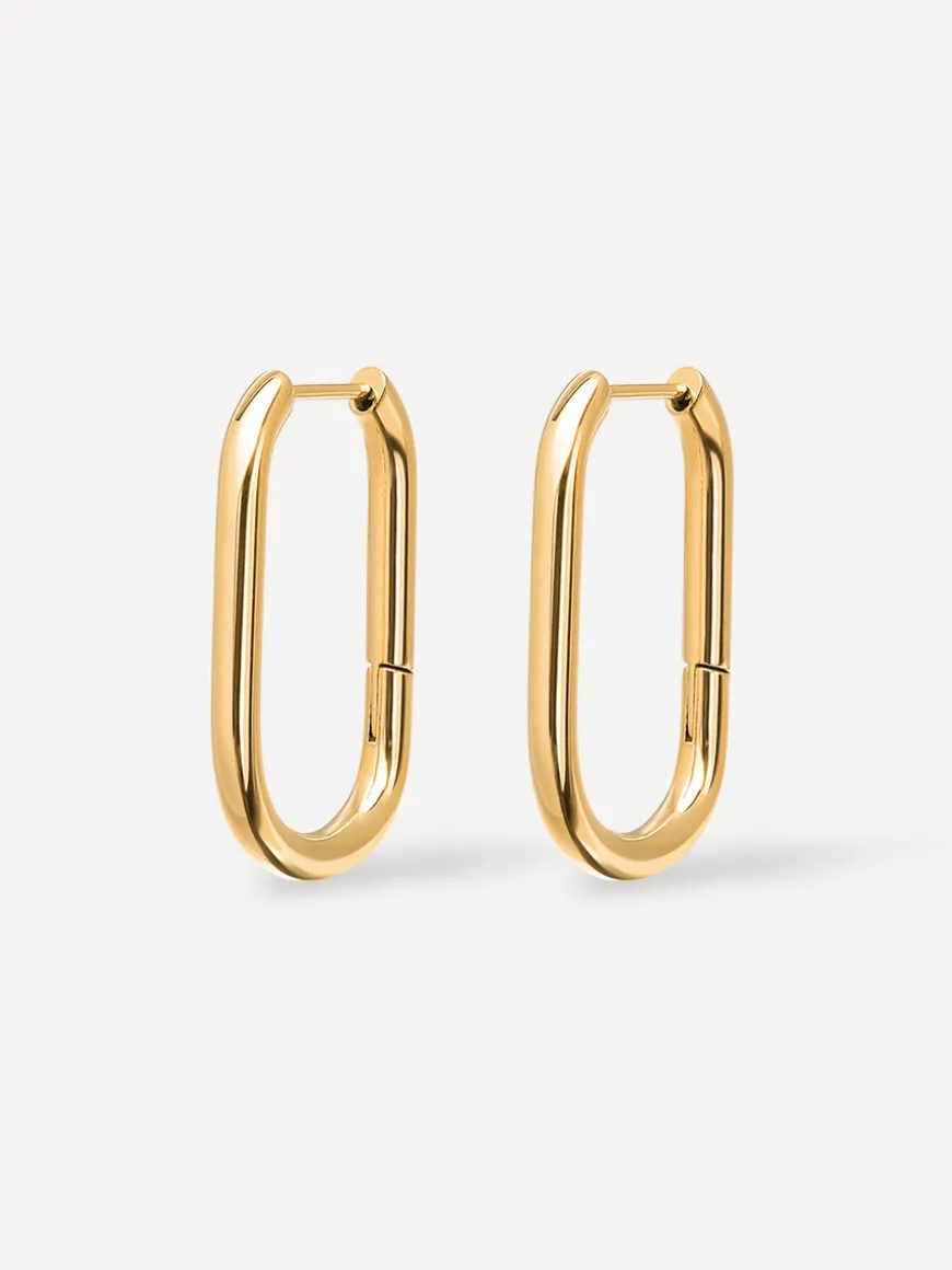 Large U Hoop Ohrringe