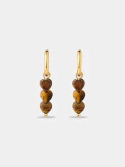 Love Droplets Tiger's Eye Ohrringe
