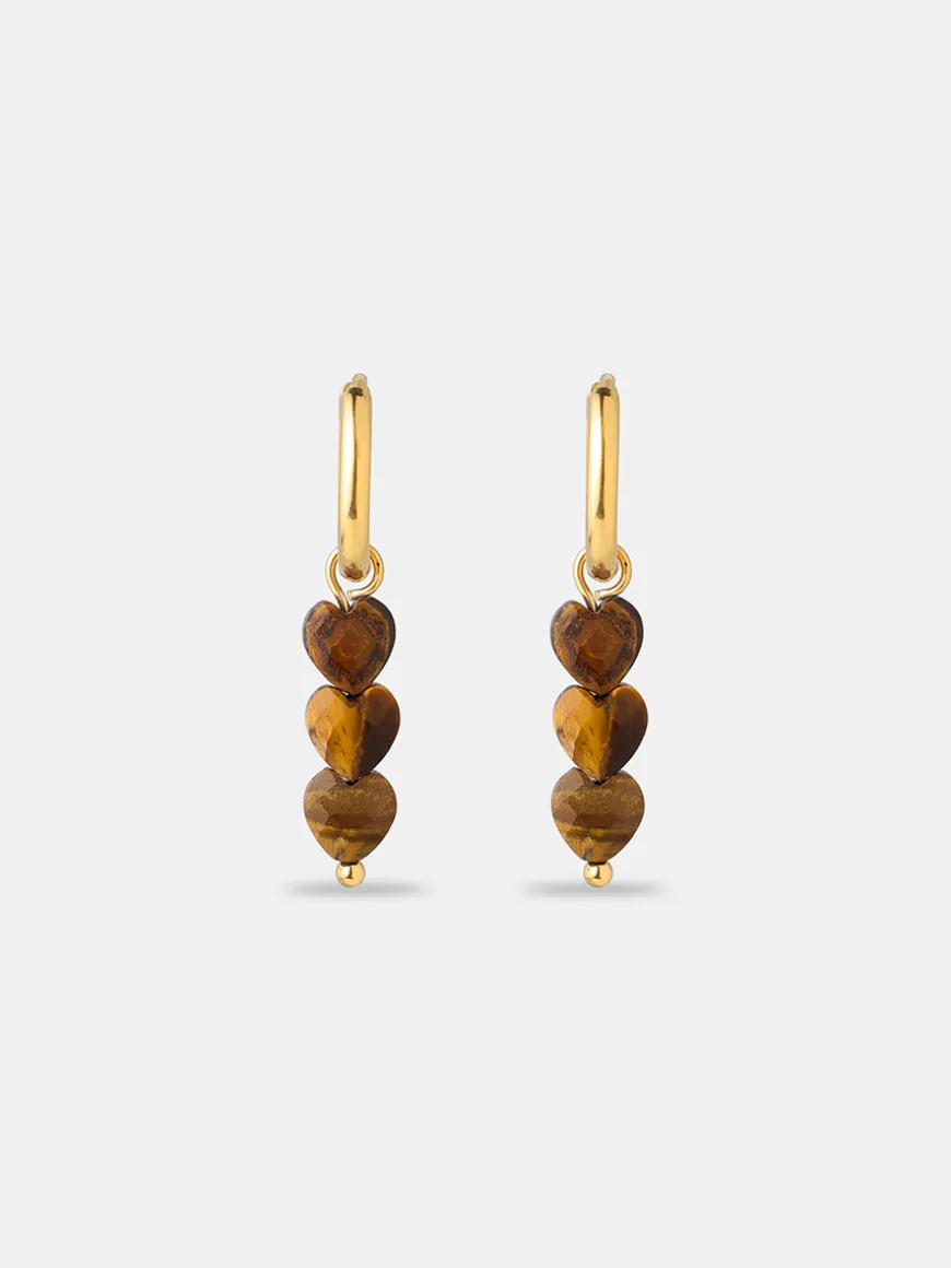 Love Droplets Tiger's Eye Ohrringe